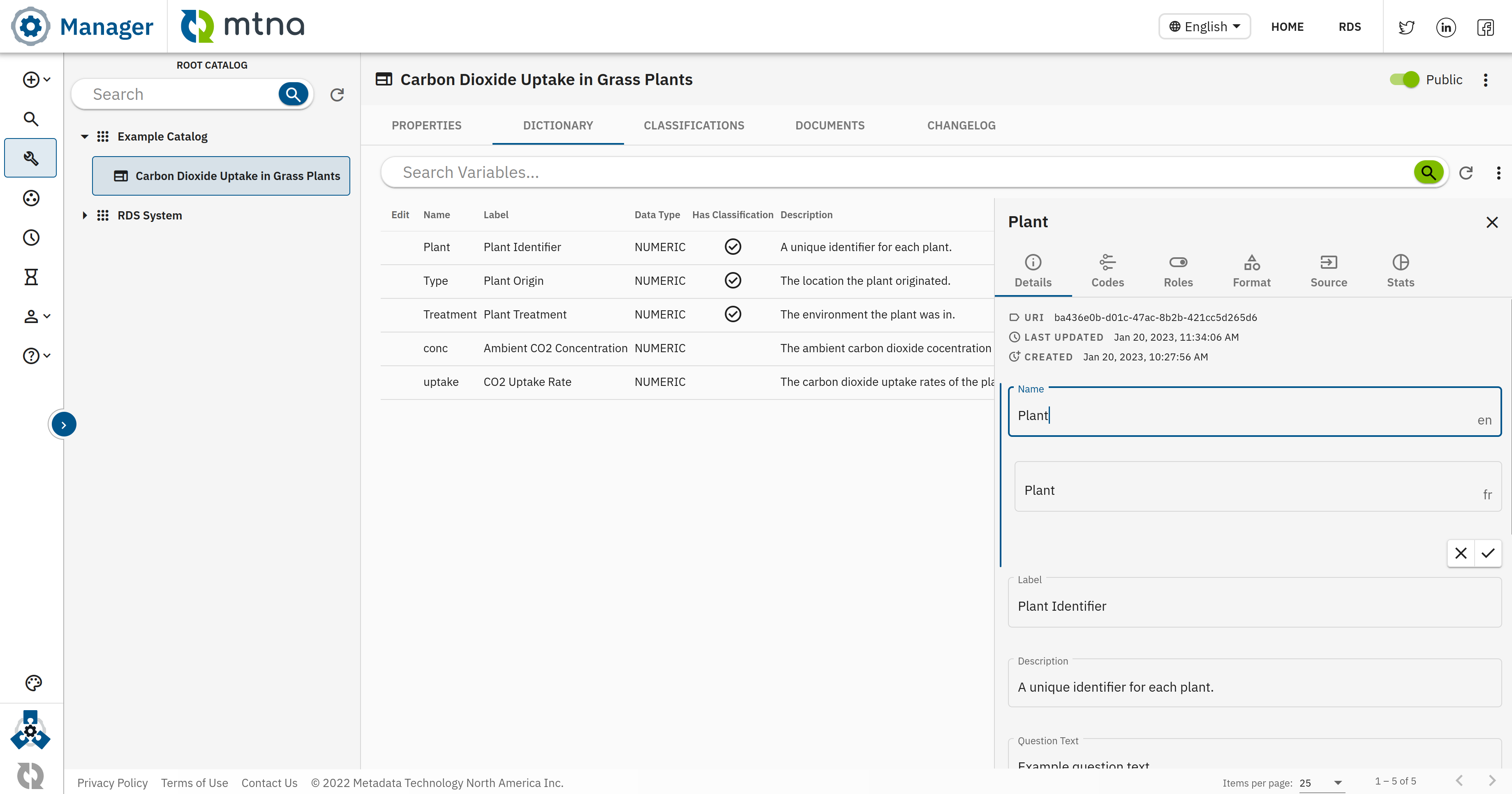 Rich Data Services Manager Example